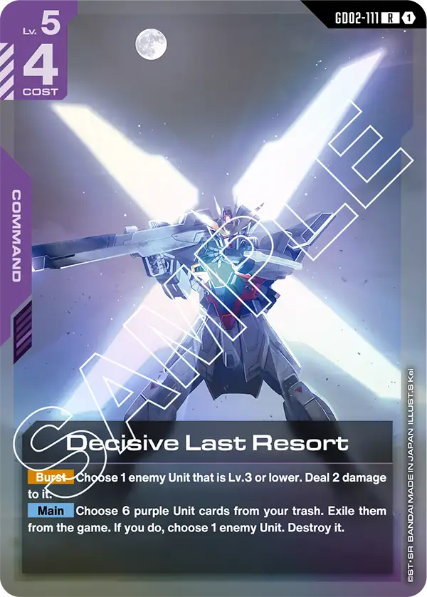 Decisive Last Resort &mdash; Gundam Card Game card