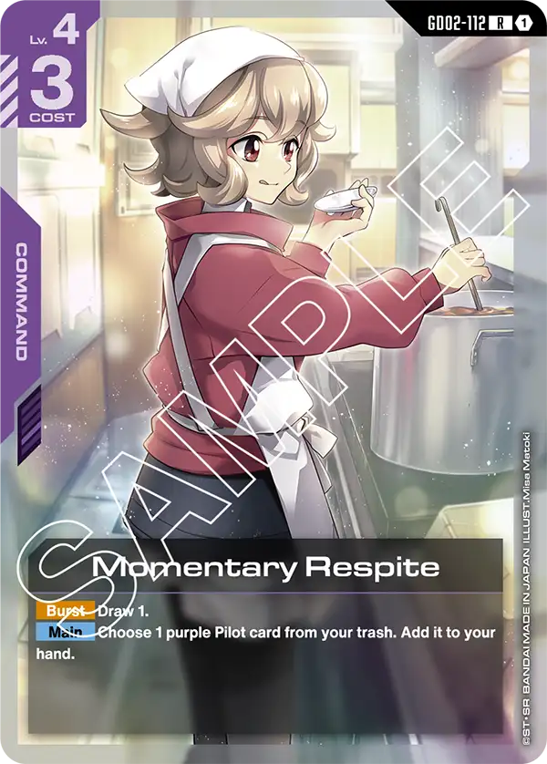 Momentary Respite &mdash; Gundam Card Game card