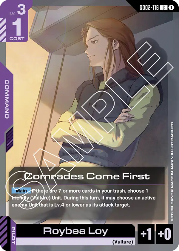 Comrades Come First &mdash; Gundam Card Game card