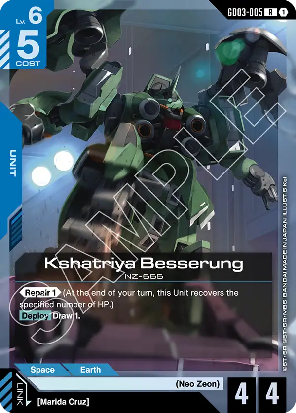 Kshatriya Besserung &mdash; Gundam Card Game card