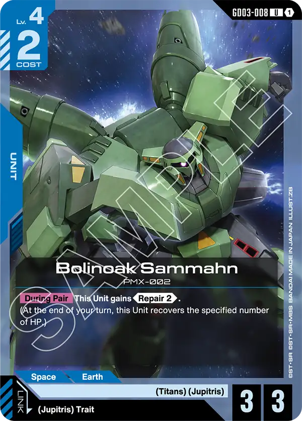 Bolinoak Sammahn &mdash; Gundam Card Game card