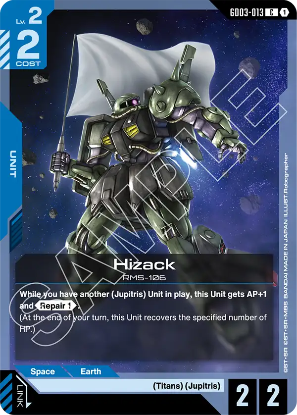 Hizack &mdash; Gundam Card Game card