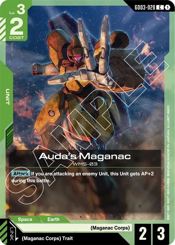 Auda's Maganac &mdash; Gundam Card Game card