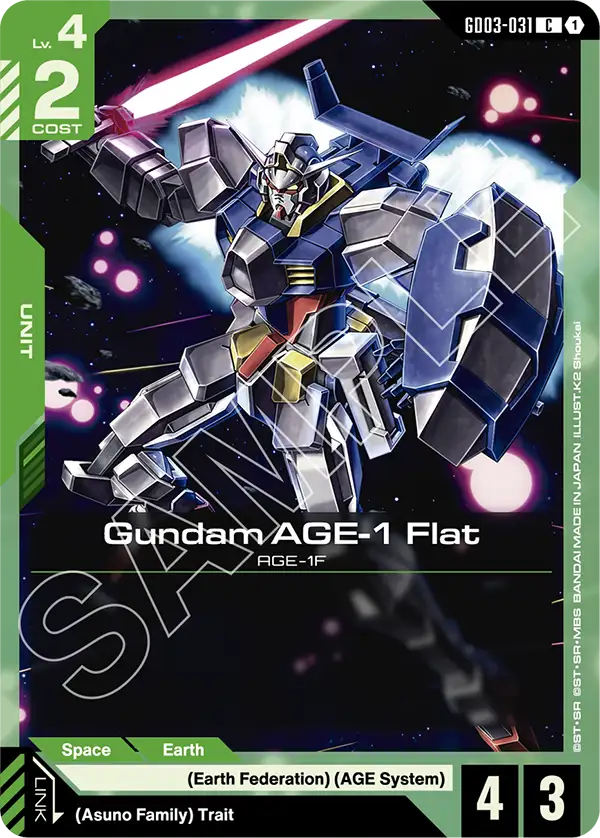 Gundam AGE-1 Flat &mdash; Gundam Card Game card