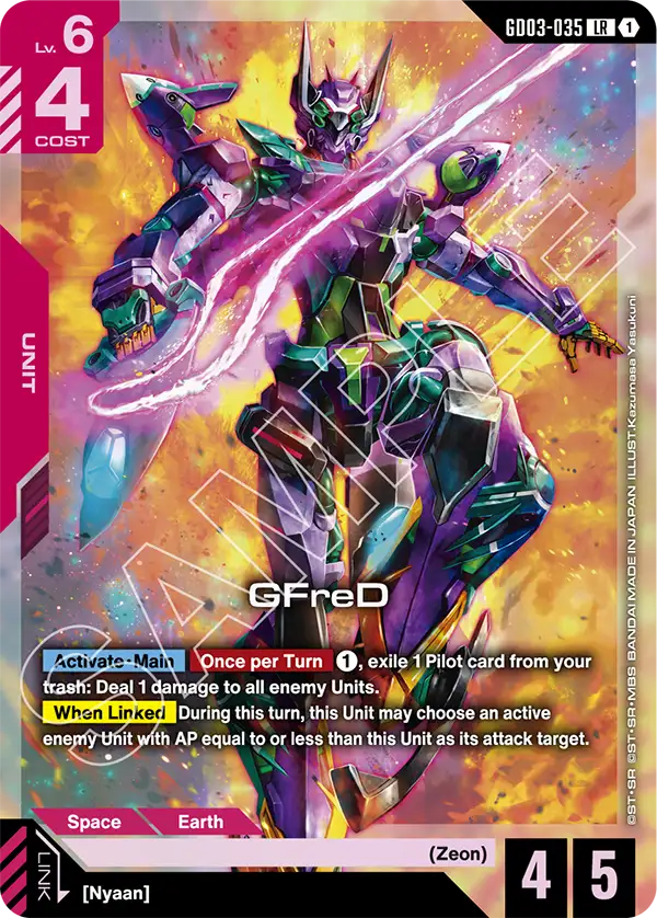 GFreD &mdash; Gundam Card Game card
