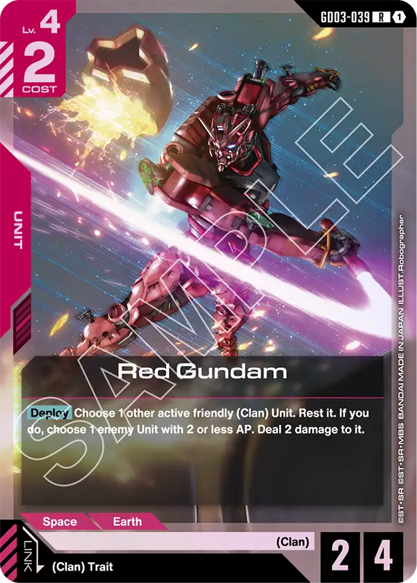 Red Gundam &mdash; Gundam Card Game card
