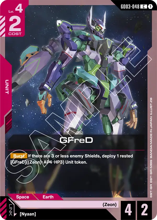 GFreD &mdash; Gundam Card Game card