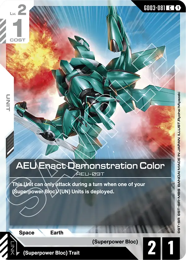 AEU Enact Demonstration Color &mdash; Gundam Card Game card