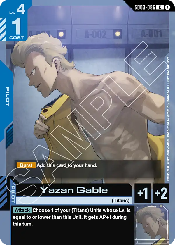 Yazan Gable &mdash; Gundam Card Game card
