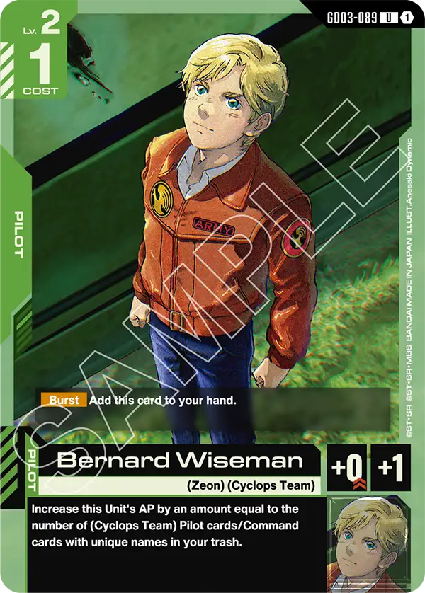 Bernard Wiseman &mdash; Gundam Card Game card
