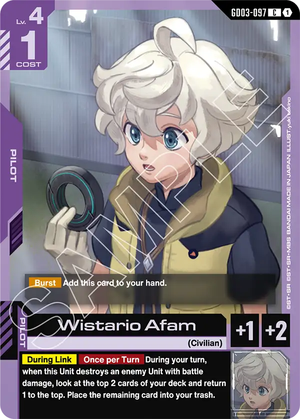Wistario Afam &mdash; Gundam Card Game card