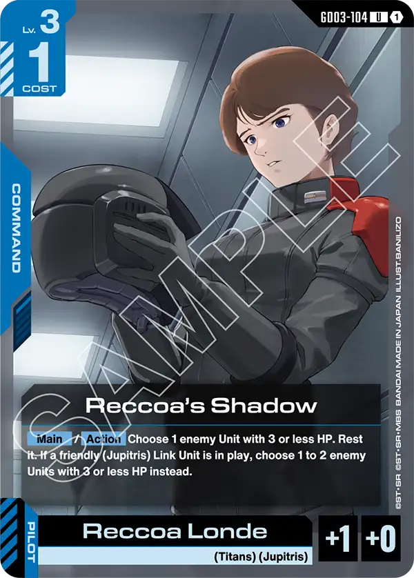 Reccoa's Shadow &mdash; Gundam Card Game card