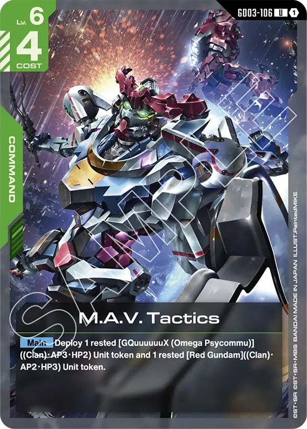 M.A.V. Tactics &mdash; Gundam Card Game card