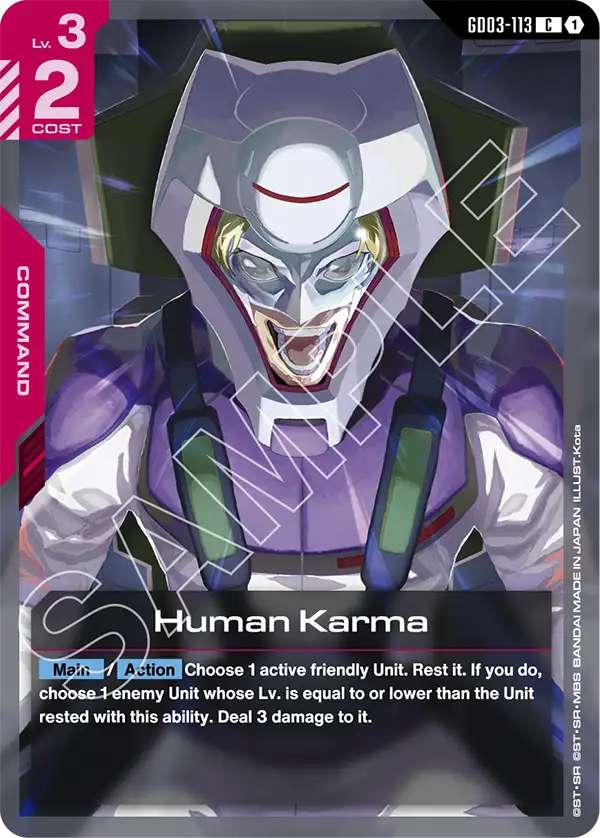 Human Karma &mdash; Gundam Card Game card