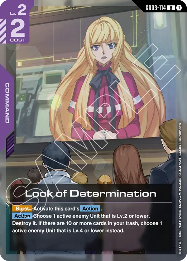 Look of Determination &mdash; Gundam Card Game card