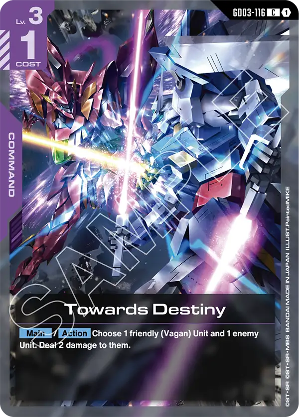 Towards Destiny &mdash; Gundam Card Game card