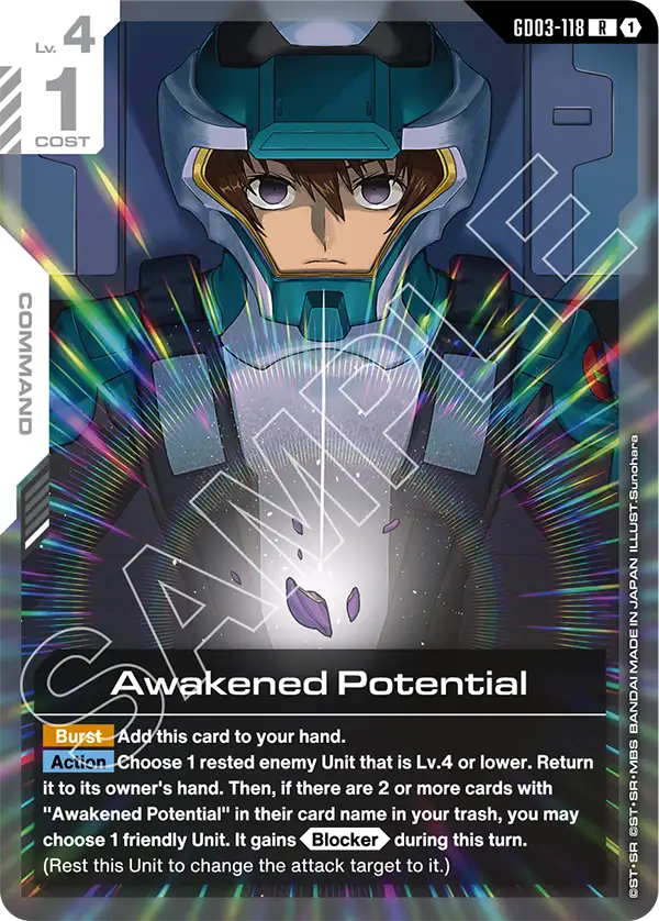 Awakened Potential &mdash; Gundam Card Game card