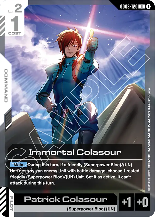 Immortal Colasour &mdash; Gundam Card Game card