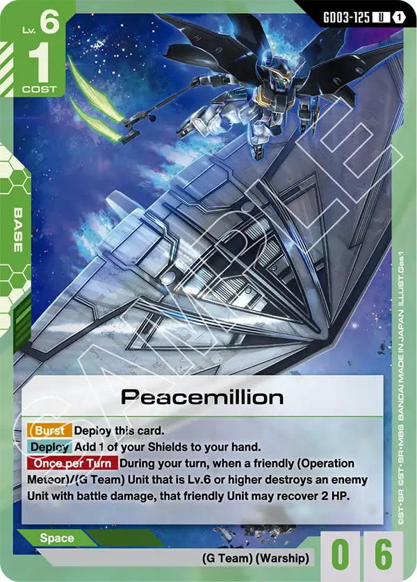 Peacemillion &mdash; Gundam Card Game card