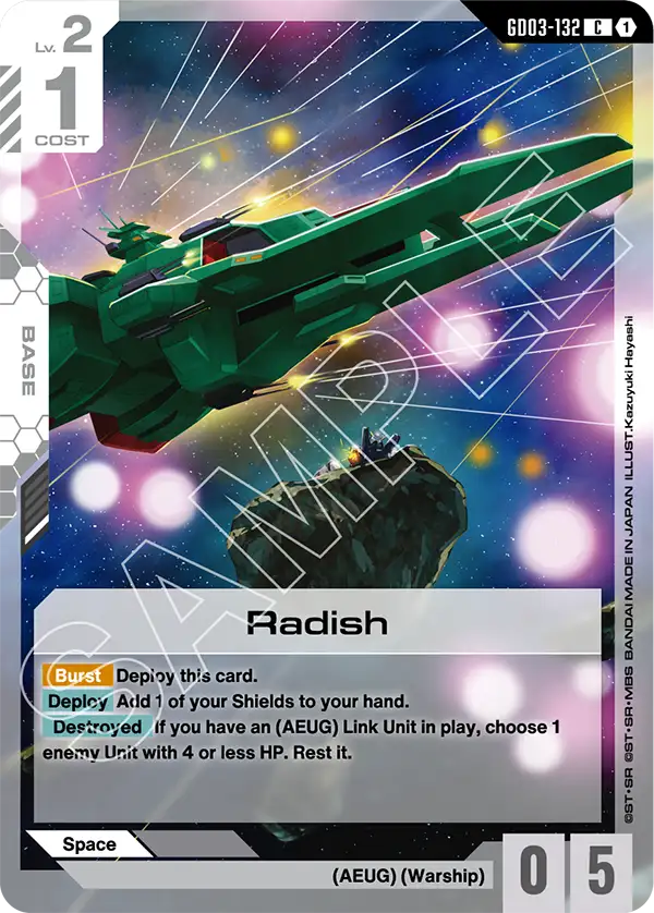 Radish &mdash; Gundam Card Game card