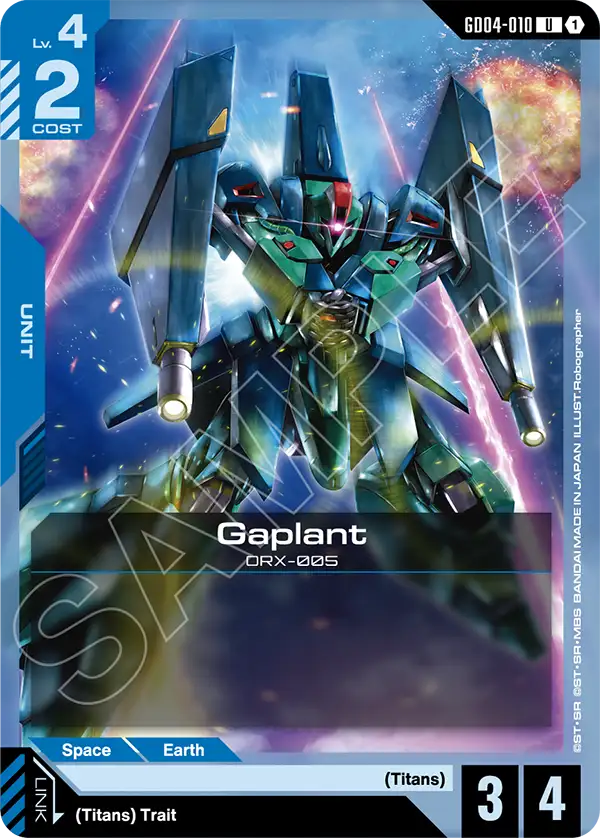 Gaplant &mdash; Gundam Card Game card