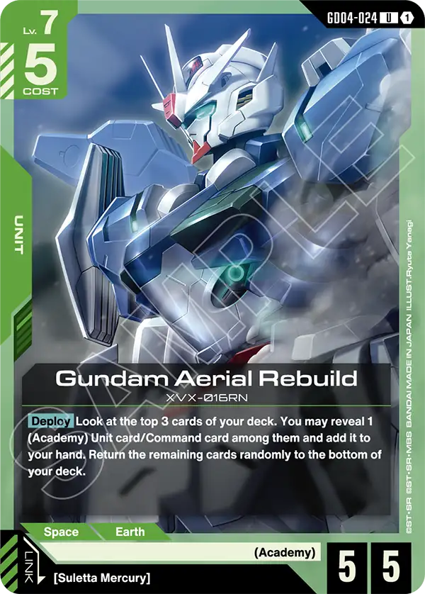 Gundam Aerial Rebuild &mdash; Gundam Card Game card