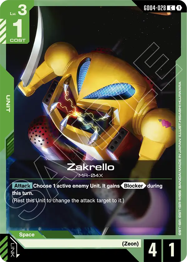 Zakrello &mdash; Gundam Card Game card