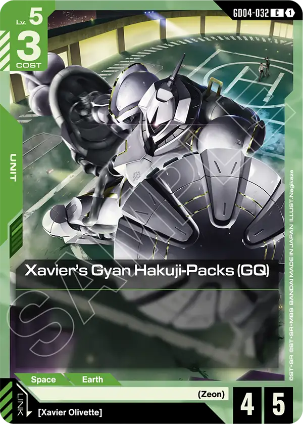 Xavier's Gyan Hakuji-Packs (GQ) &mdash; Gundam Card Game card