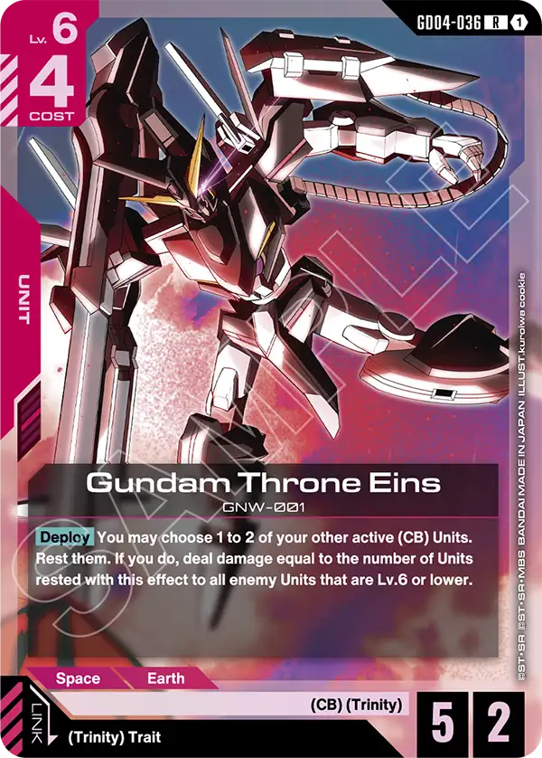 Gundam Throne Eins &mdash; Gundam Card Game card