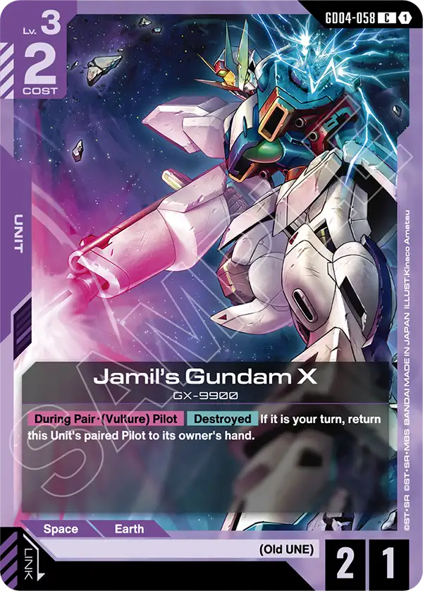 Jamil's Gundam X &mdash; Gundam Card Game card