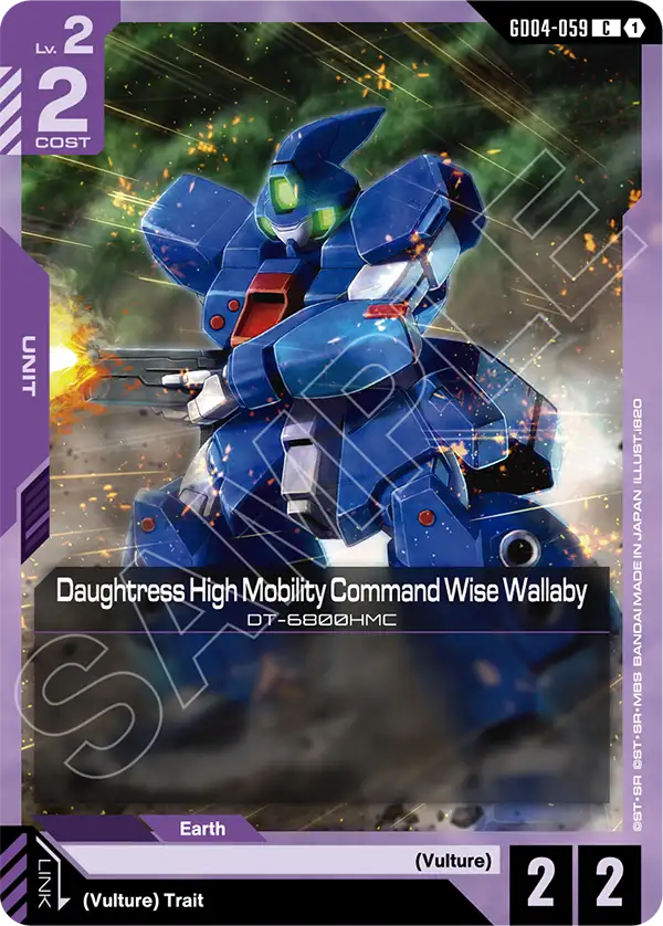 Daughtress High Mobility Command Wise Wallaby &mdash; Gundam Card Game card