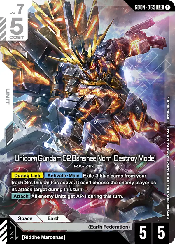 Unicorn Gundam 02 Banshee Norn (Destroy Mode) &mdash; Gundam Card Game card
