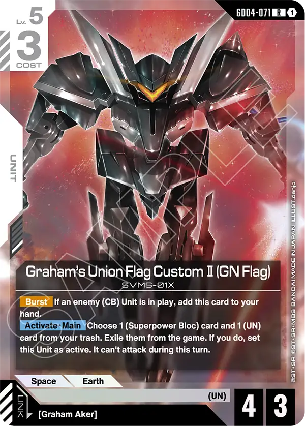 Graham's Union Flag Custom Ⅱ (GN Flag) &mdash; Gundam Card Game card
