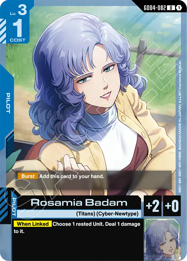 Rosamia Badam &mdash; Gundam Card Game card