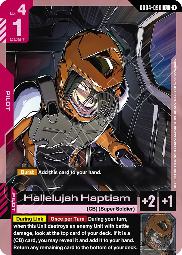 Hallelujah Haptism &mdash; Gundam Card Game card