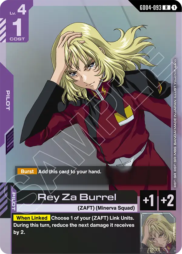 Rey Za Burrel &mdash; Gundam Card Game card