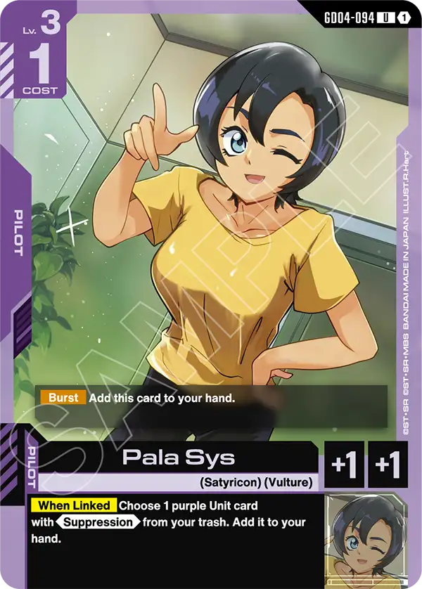Pala Sys &mdash; Gundam Card Game card