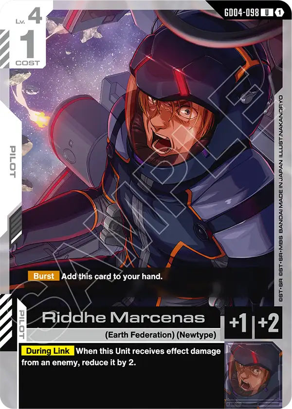 Riddhe Marcenas &mdash; Gundam Card Game card