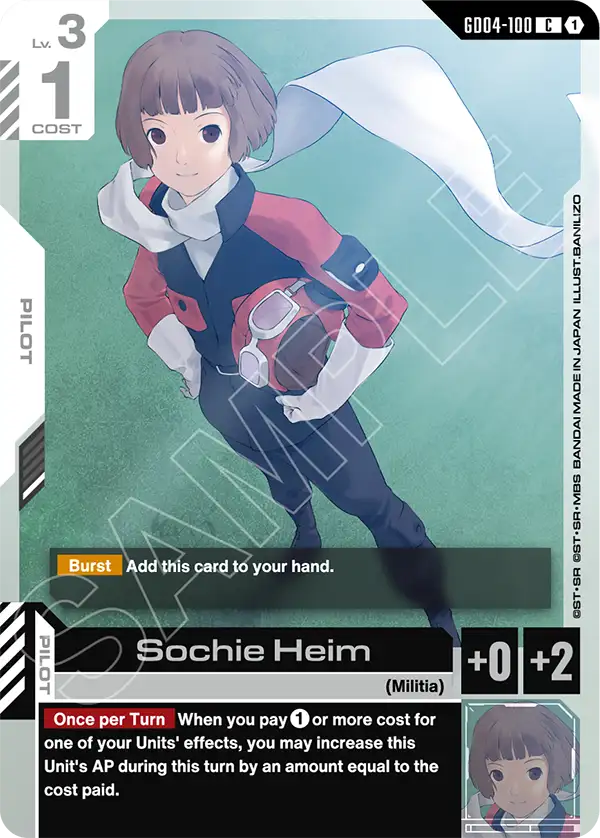 Sochie Heim &mdash; Gundam Card Game card