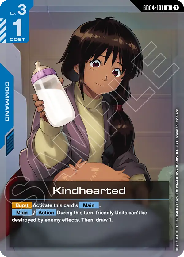 Kindhearted &mdash; Gundam Card Game card