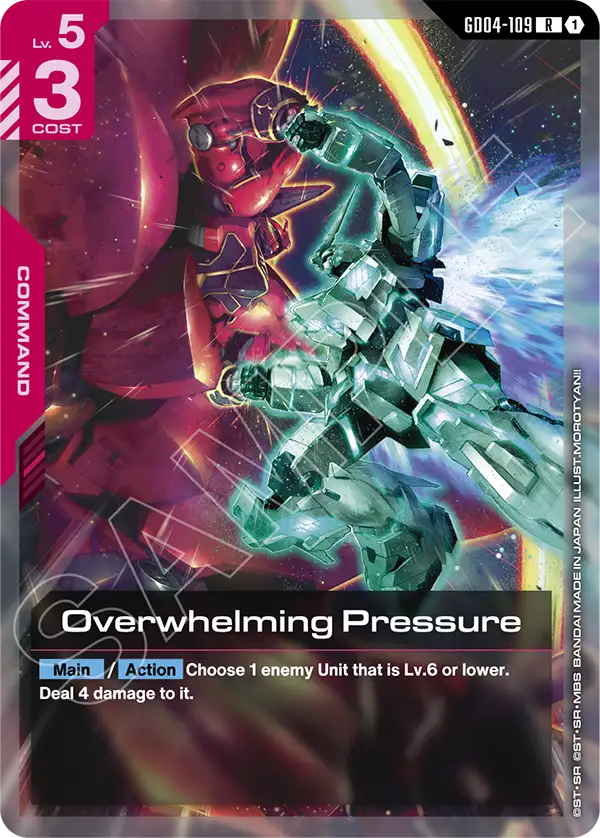 Overwhelming Pressure &mdash; Gundam Card Game card