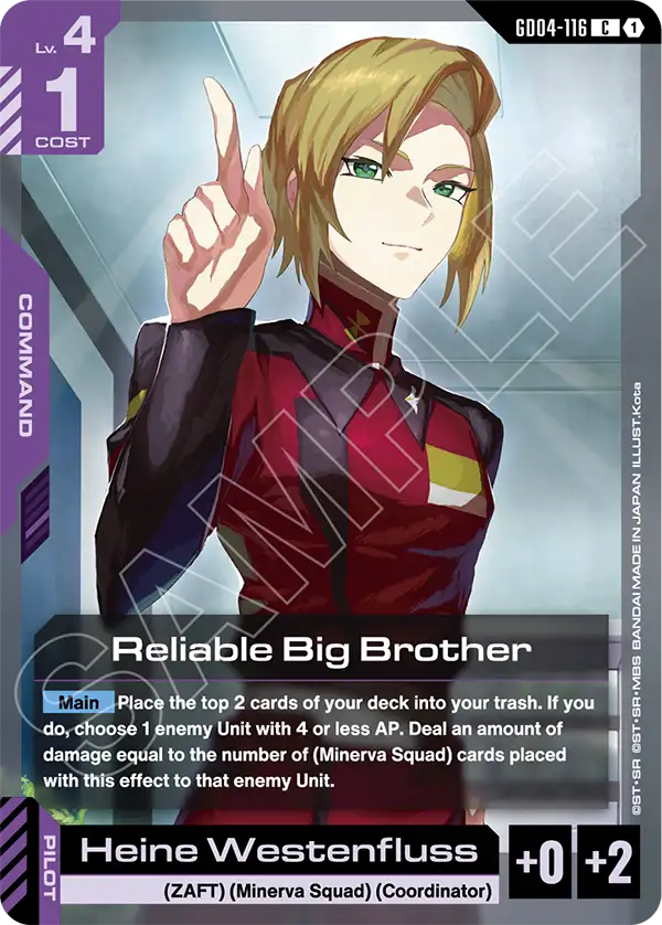 Reliable Big Brother &mdash; Gundam Card Game card