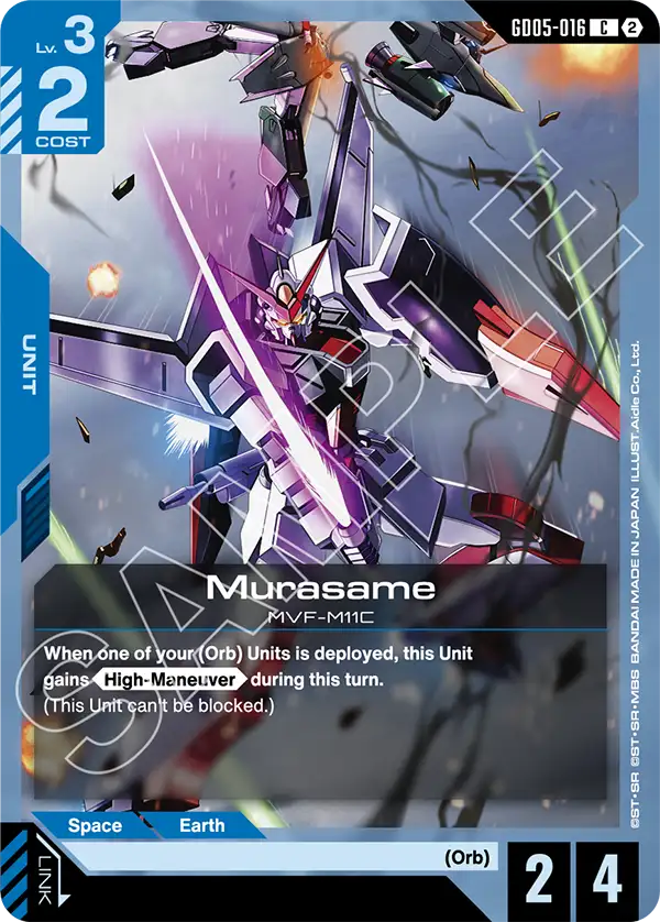 Murasame &mdash; Gundam Card Game card