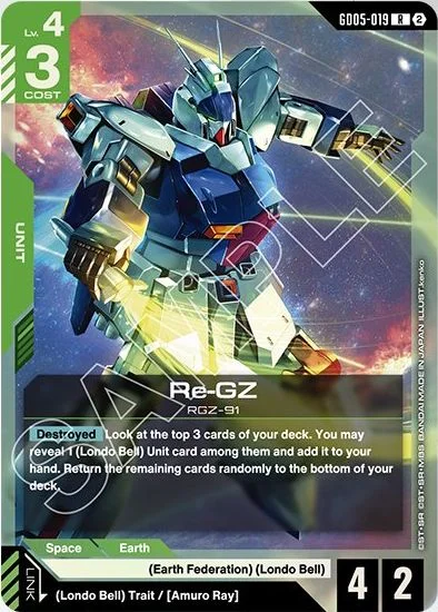 Re-GZ &mdash; Gundam Card Game card