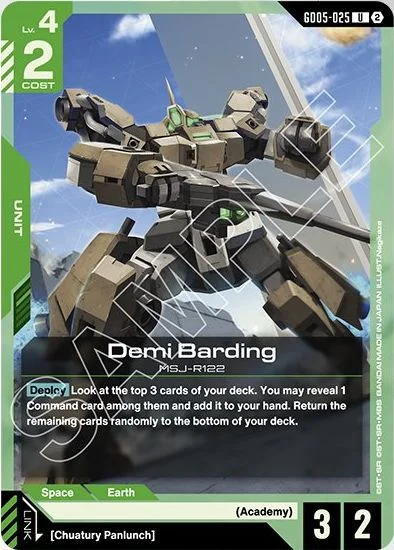 Demi Barding &mdash; Gundam Card Game card