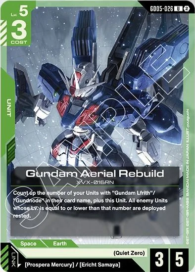 Gundam Aerial Rebuild &mdash; Gundam Card Game card