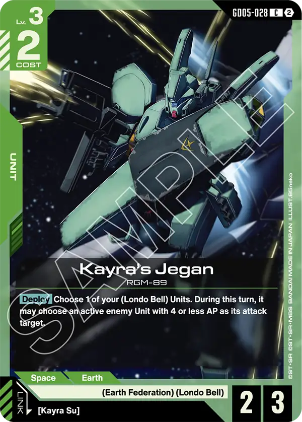 Kayra's Jegan &mdash; Gundam Card Game card