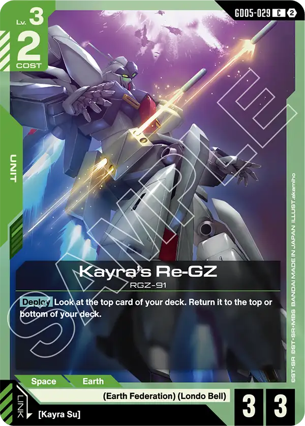 Kayra's Re-GZ &mdash; Gundam Card Game card