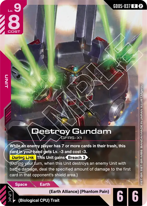 Destroy Gundam &mdash; Gundam Card Game card