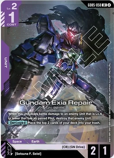 Gundam Exia Repair &mdash; Gundam Card Game card